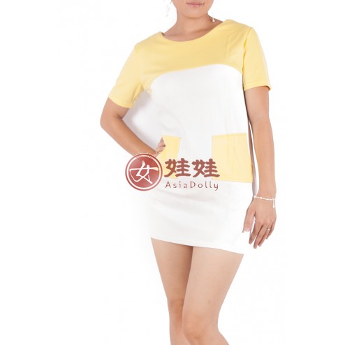 3/4 Dress with Front Pockets (Yellow)