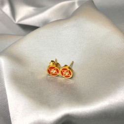 Angelic Circle Diamond Stud Earrings