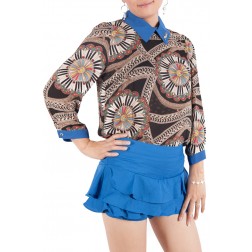 Long Sleeve Top with Short Blue Dress